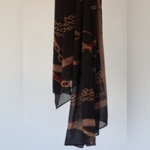 VELA SCARVES | RARE Black Chain Modal Hijab